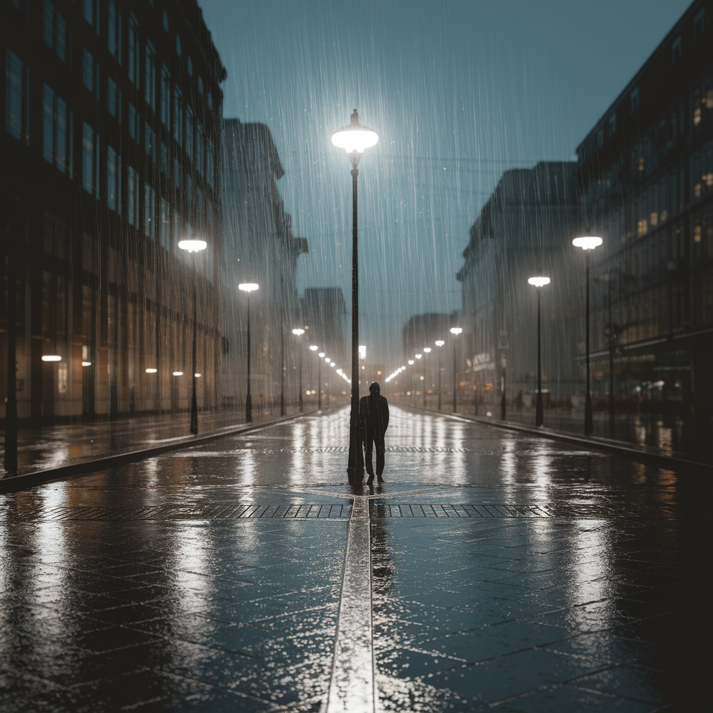 Soledad en una Noche Lluviosa