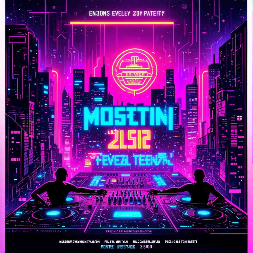 Cyberpunk Event Poster Cartel de Evento Cyberpunk