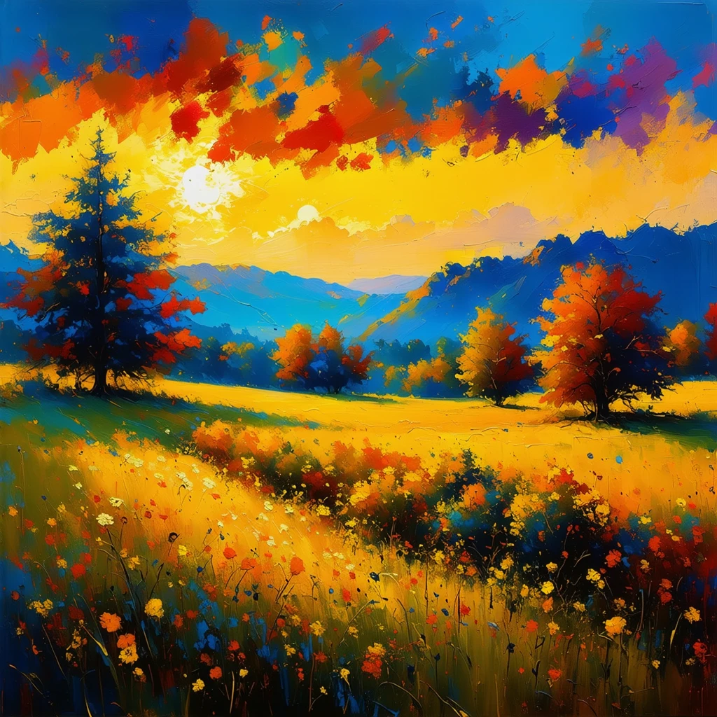 Landscape at Sunrise Paisaje al Amanecer