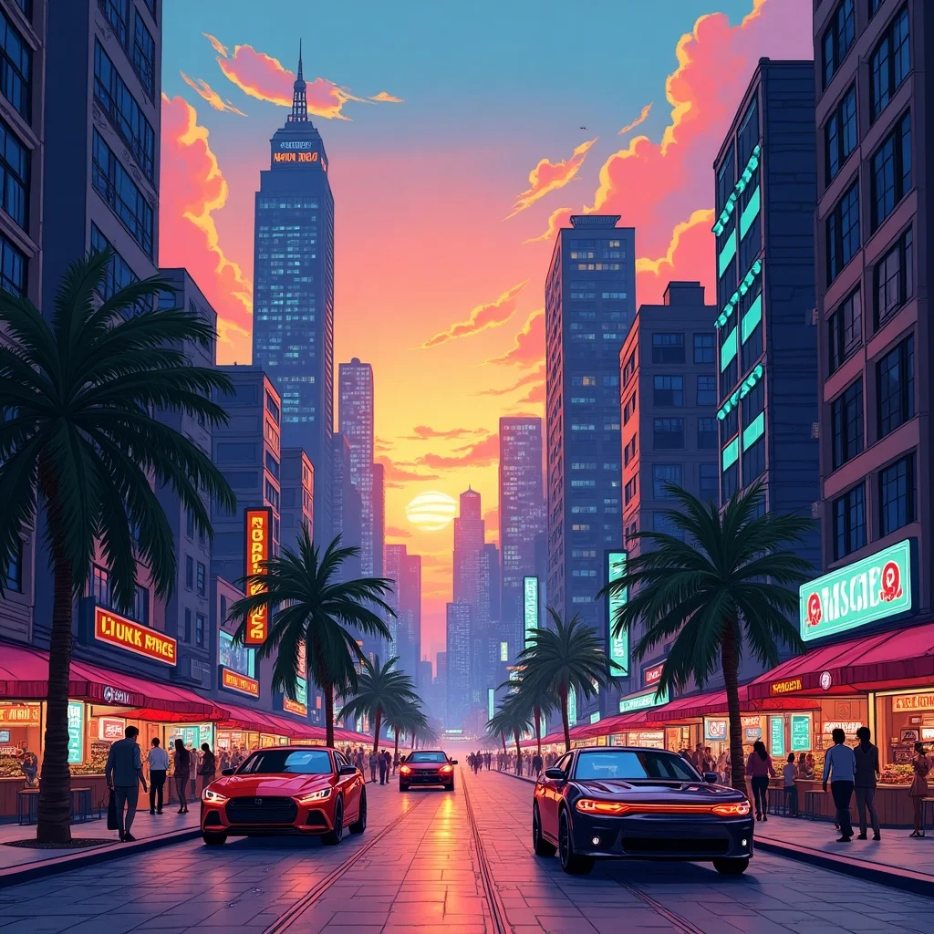 Paisaje Urbano Futurista de Cómic