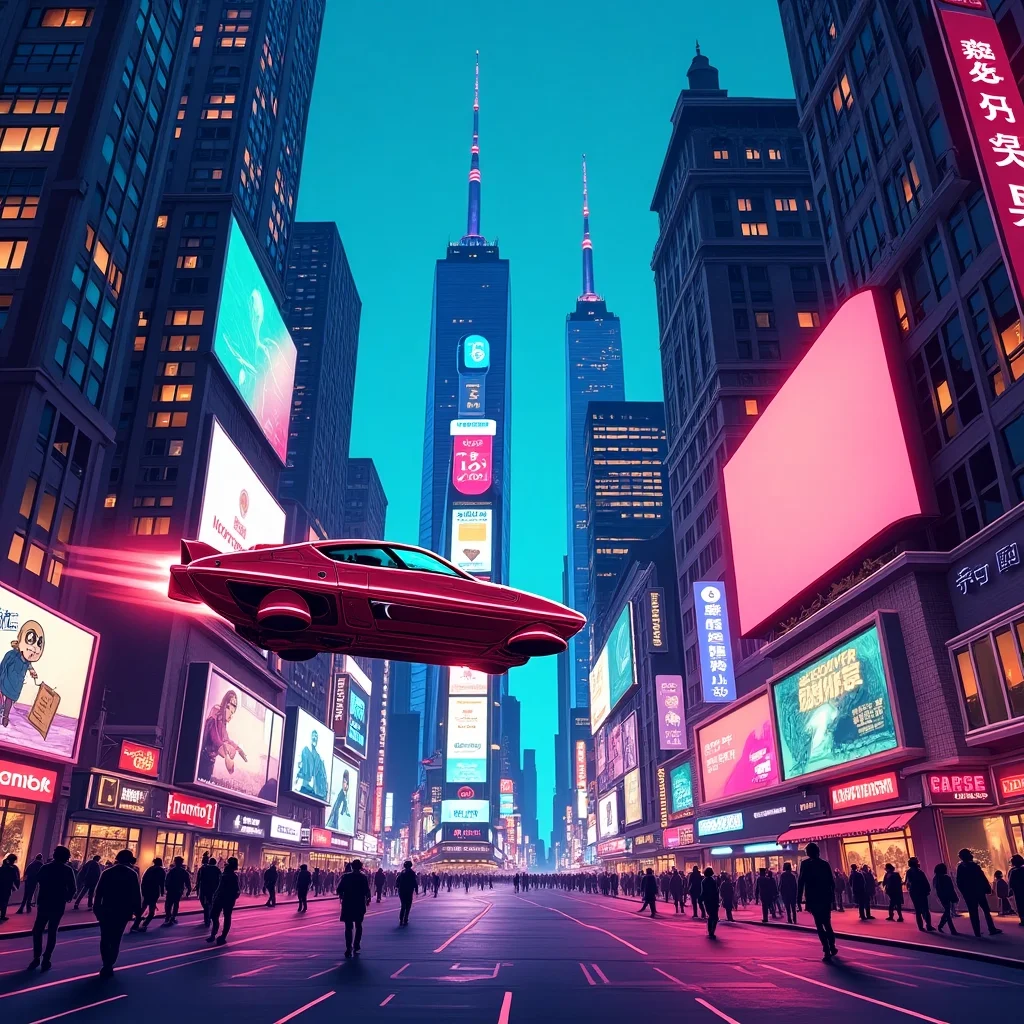 Metrópolis Neón: Ciudad Pop Ilustrada del Futuro