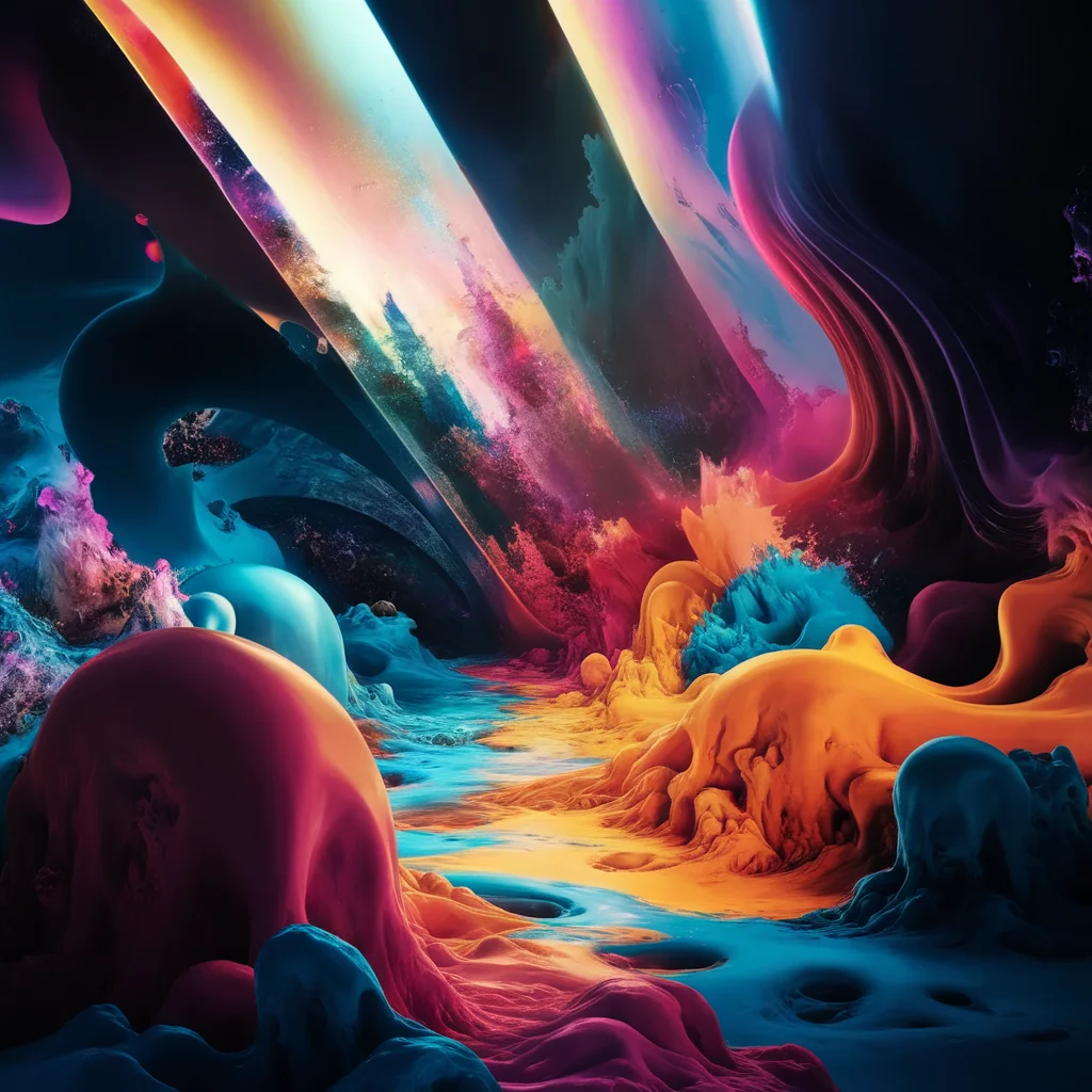 Paisaje Onírico Surrealista de Película Abstracta