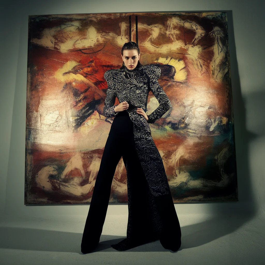 Musa Abstracta: Retrato Editorial con Arte