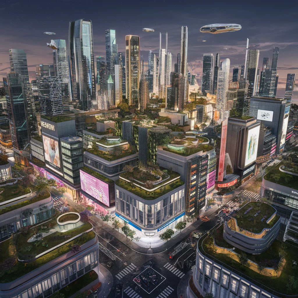 Paisaje Urbano Isométrico Futurista