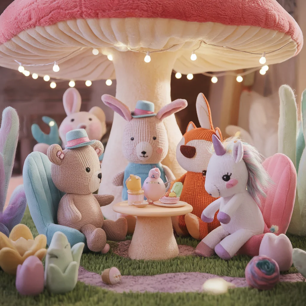 País de las Maravillas de la Fiesta de Té de Peluches