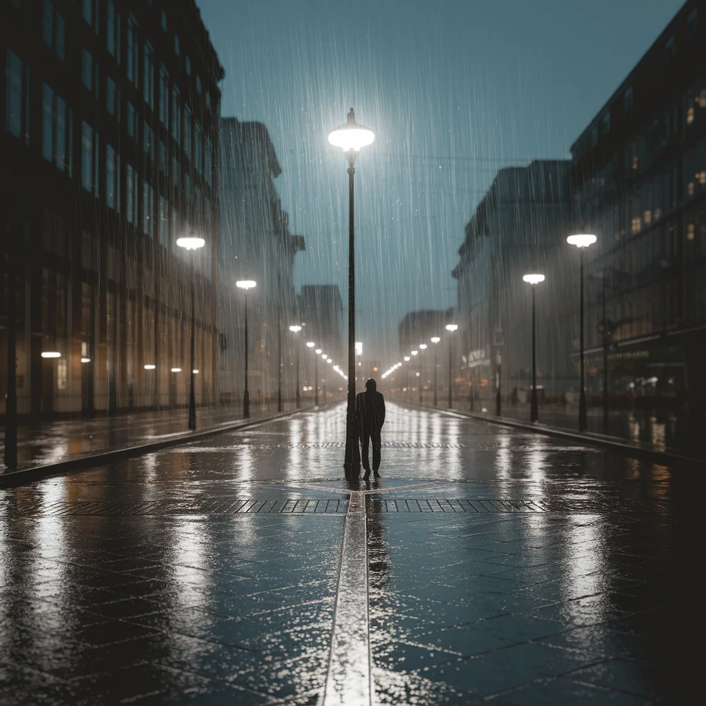 Soledad en una Noche Lluviosa