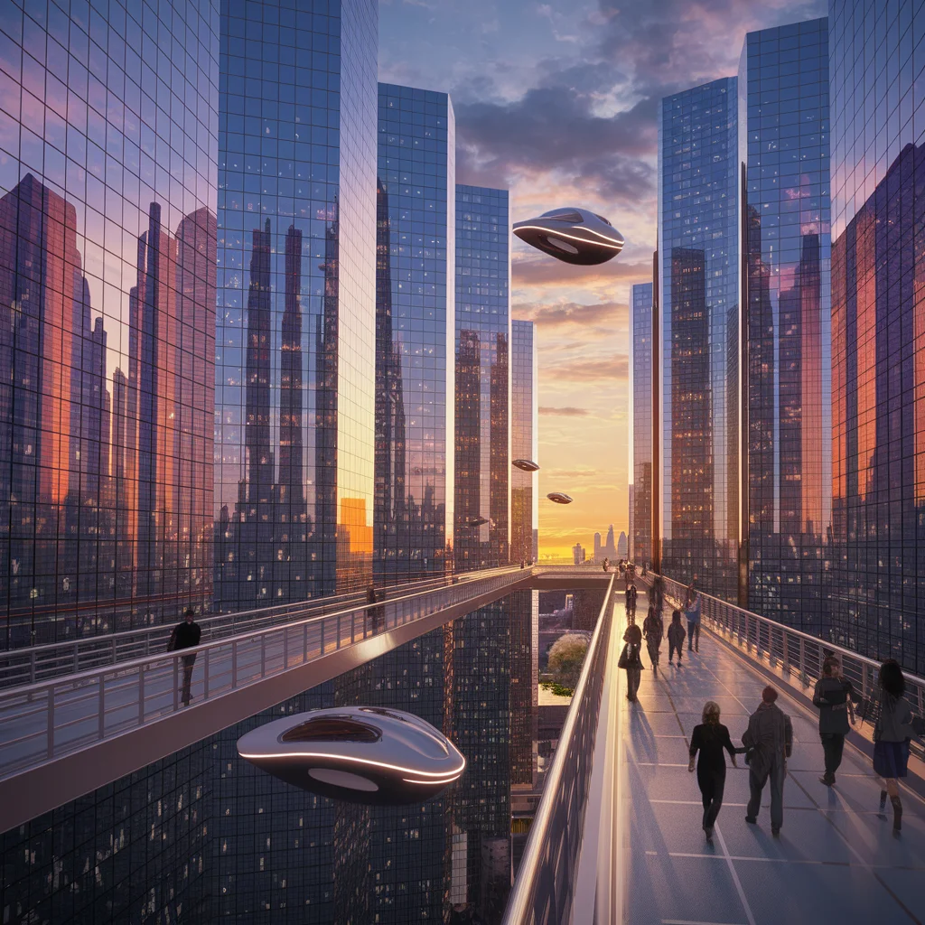 Metrópolis al atardecer: La ciudad del mañana