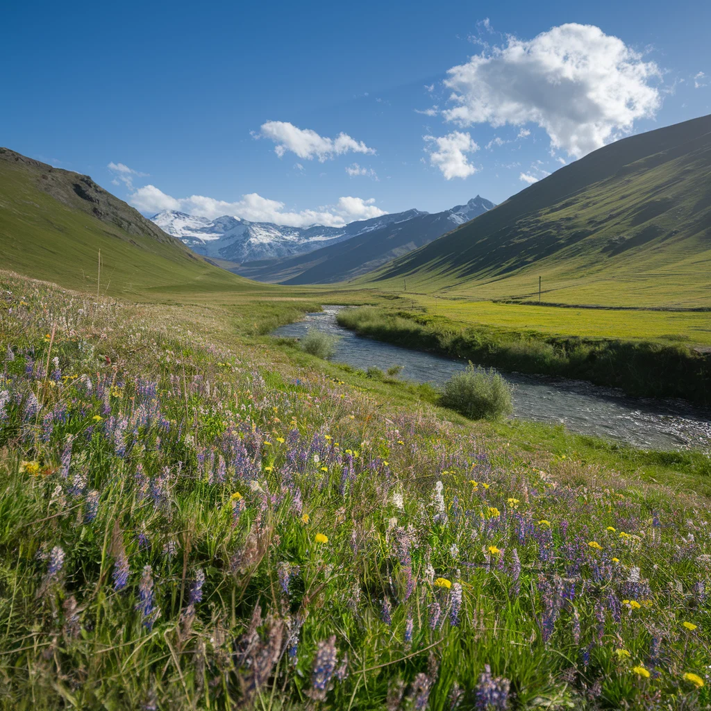 Serenidad Primaveral: Paisaje de Prado Florido