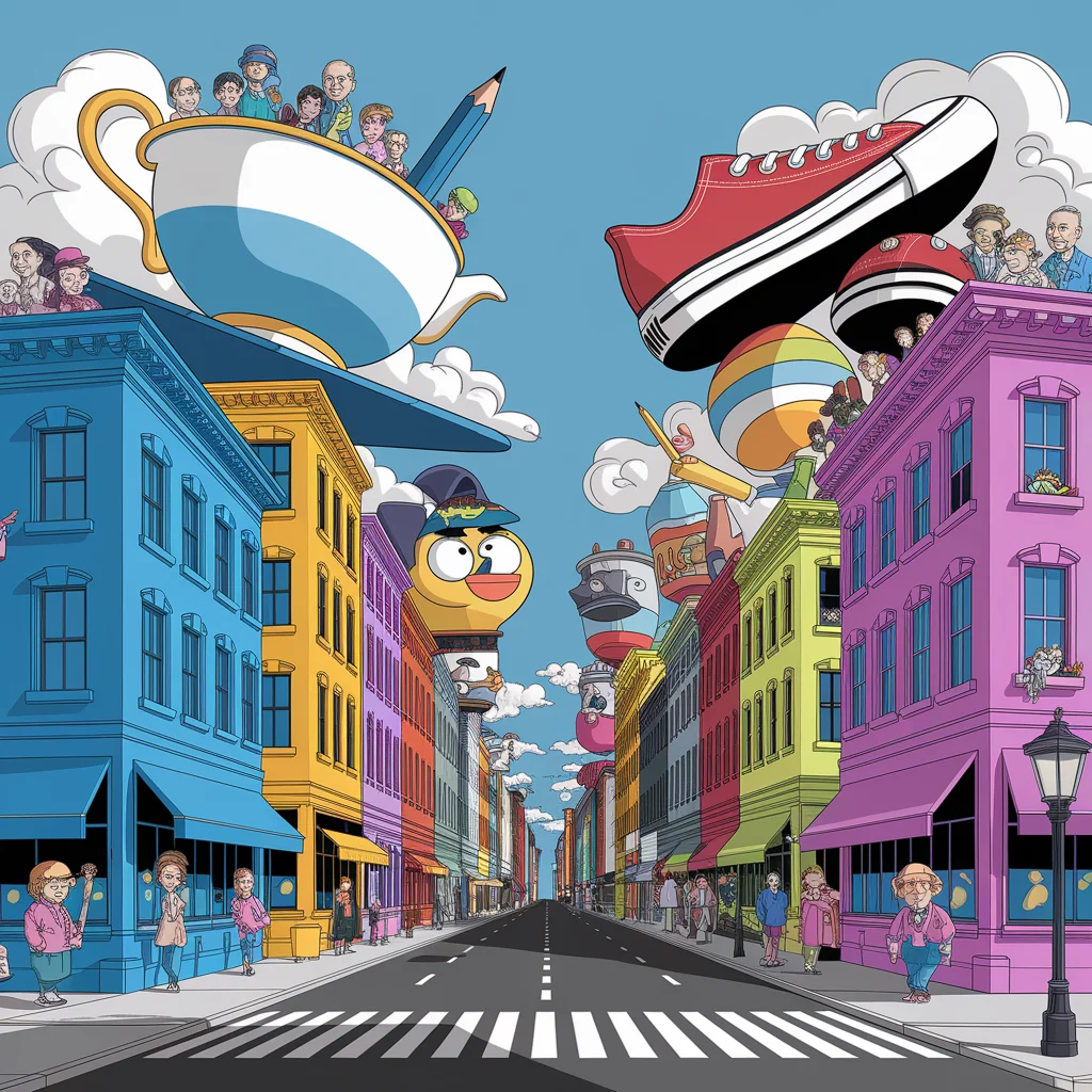 Paisaje Urbano Pop-Surrealista y Fantasioso