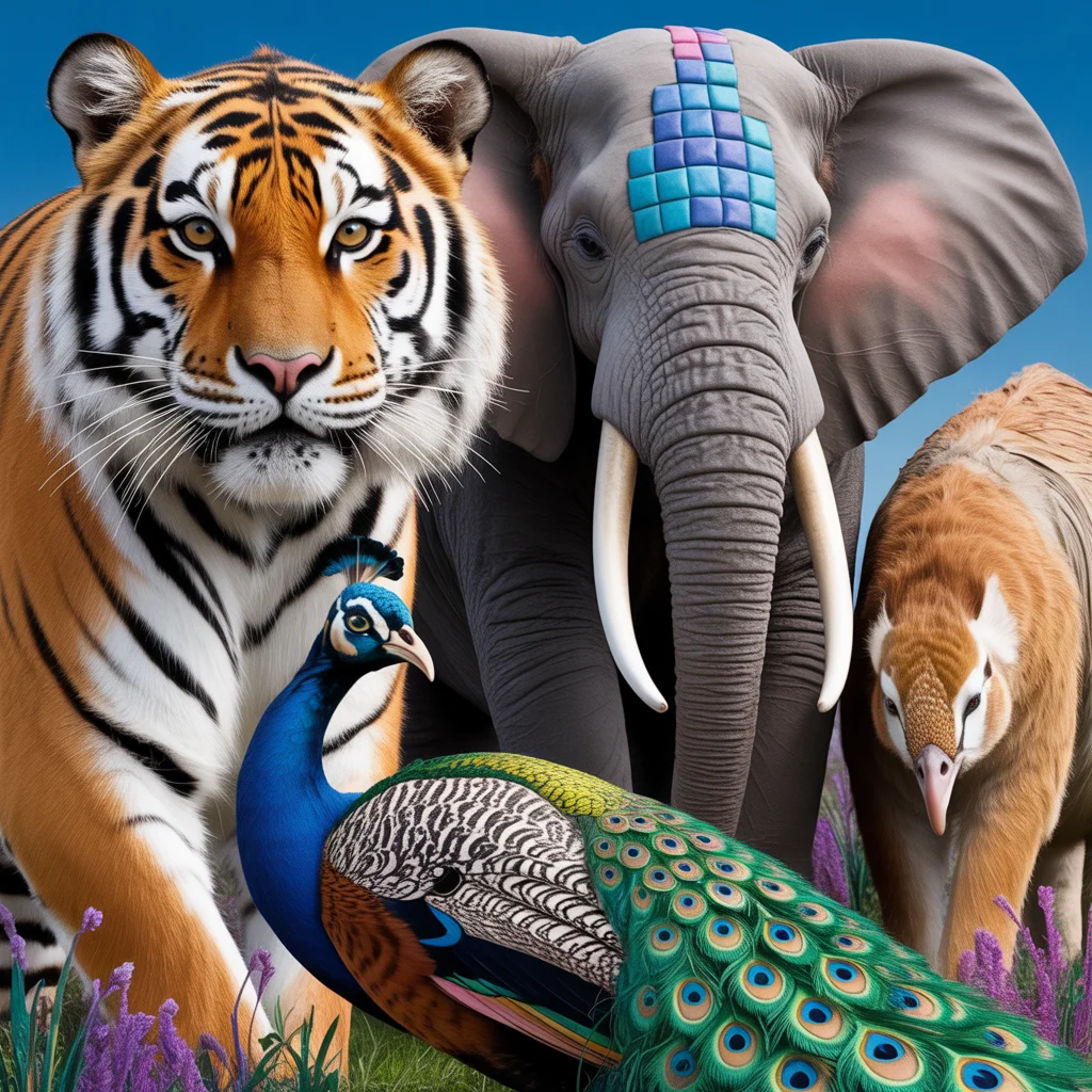 Animales Texturizados Fantásticos en la Naturaleza