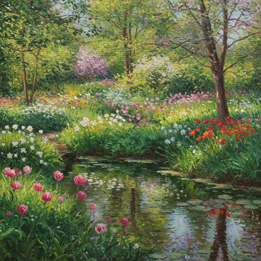 Jardín Impresionista en Primavera