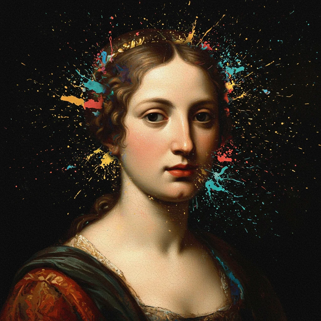 Fusión Renacentista de Sobrepintura Surrealista