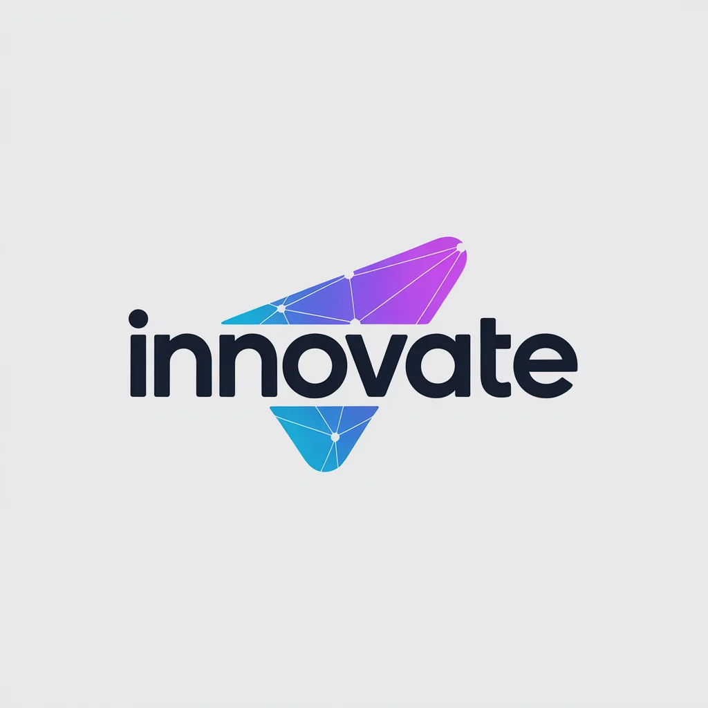 Tech startup minimalist logo, vibrant colors, unique typography