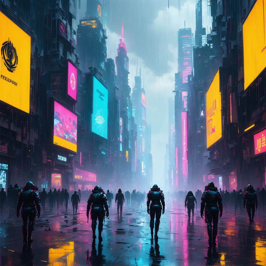 Paysage urbain futuriste Cyberpunk