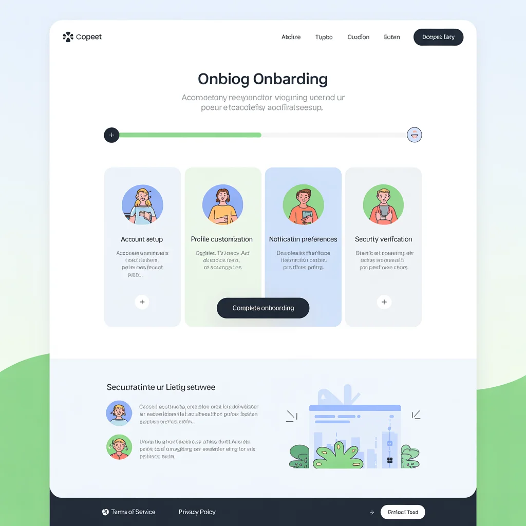 Visual checklist di onboarding in stile vivace e professionale
