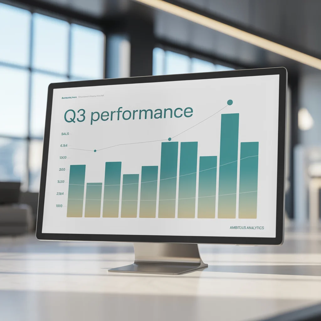 Financial dashboard with vibrant charts and professional layout