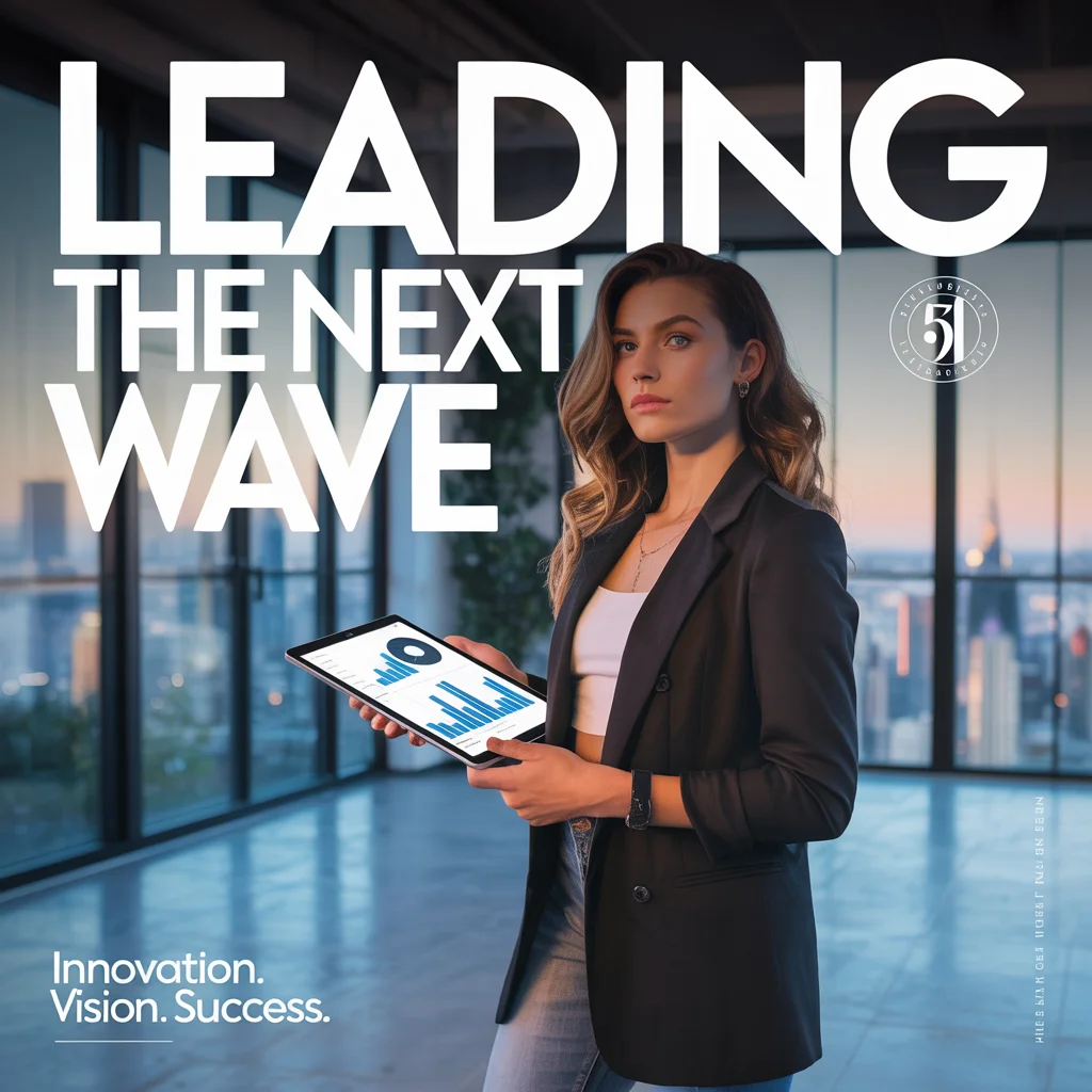 Business magazine cover featuring a confident entrepreneur