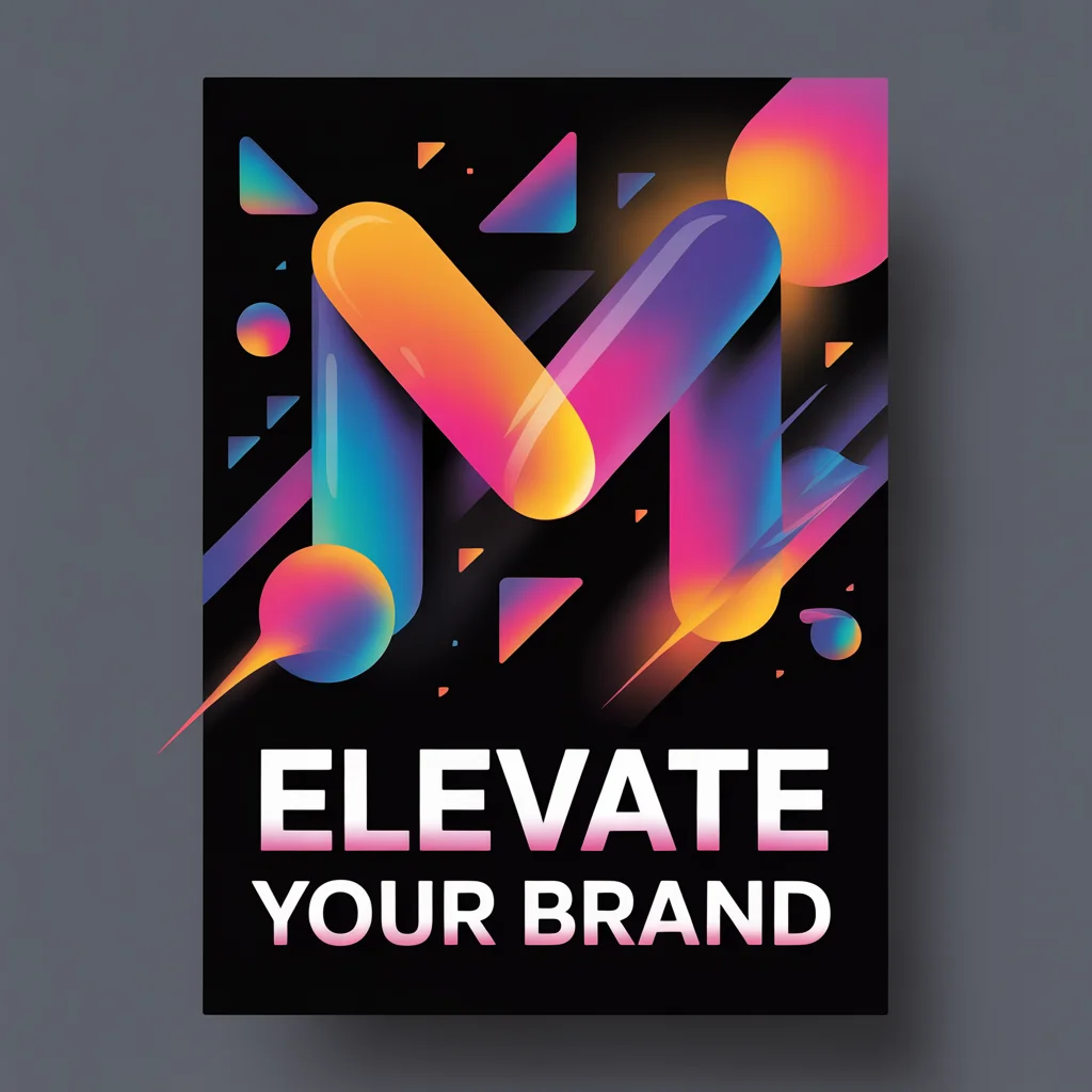 Modern marketing campaign poster with bold visuals and vibrant colors