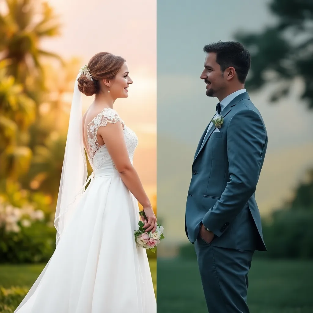 Gruppenfoto mit Familie bei der Hochzeit