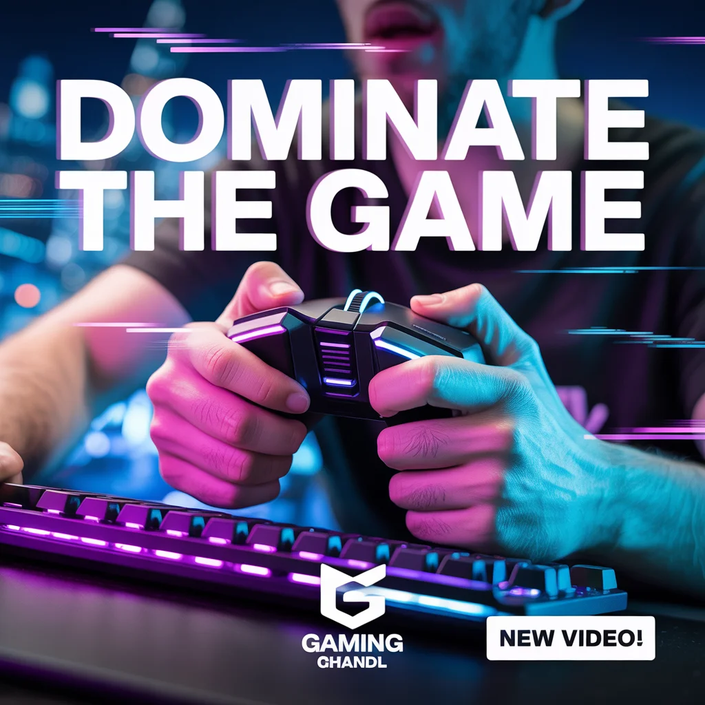 YouTube thumbnail for gaming video with bold text and vibrant colors