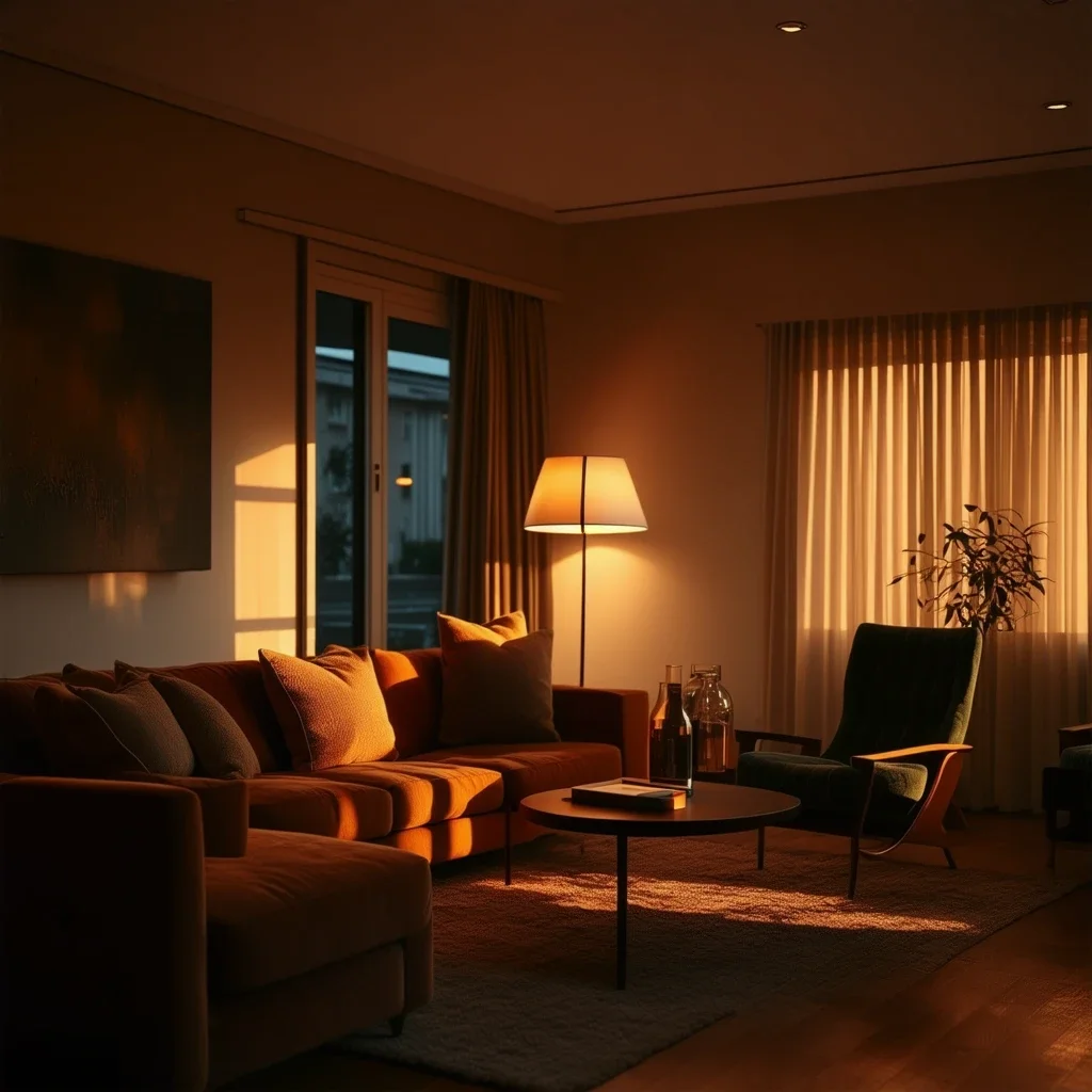 Ambiente acogedor de sala de estar