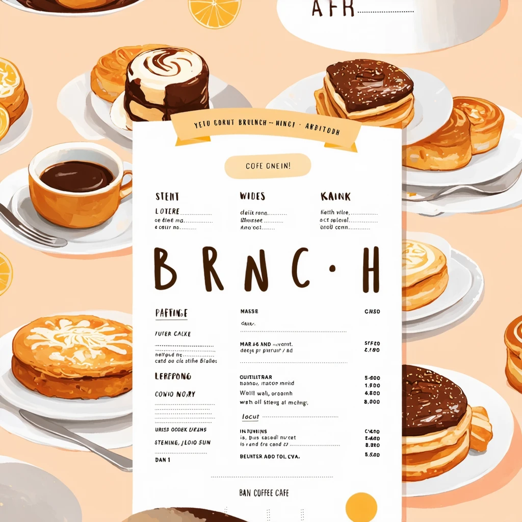 Menú de Brunch de Café Informal